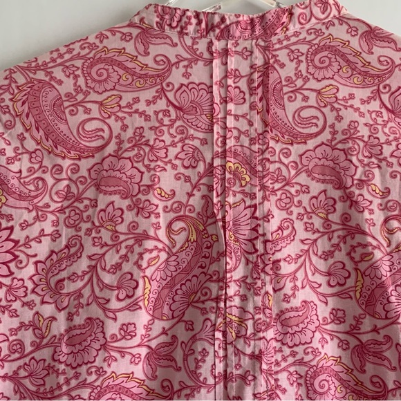 Robert Graham Sonnet Floral Paisley Embellished tunic top pink - Picture 11 of 14